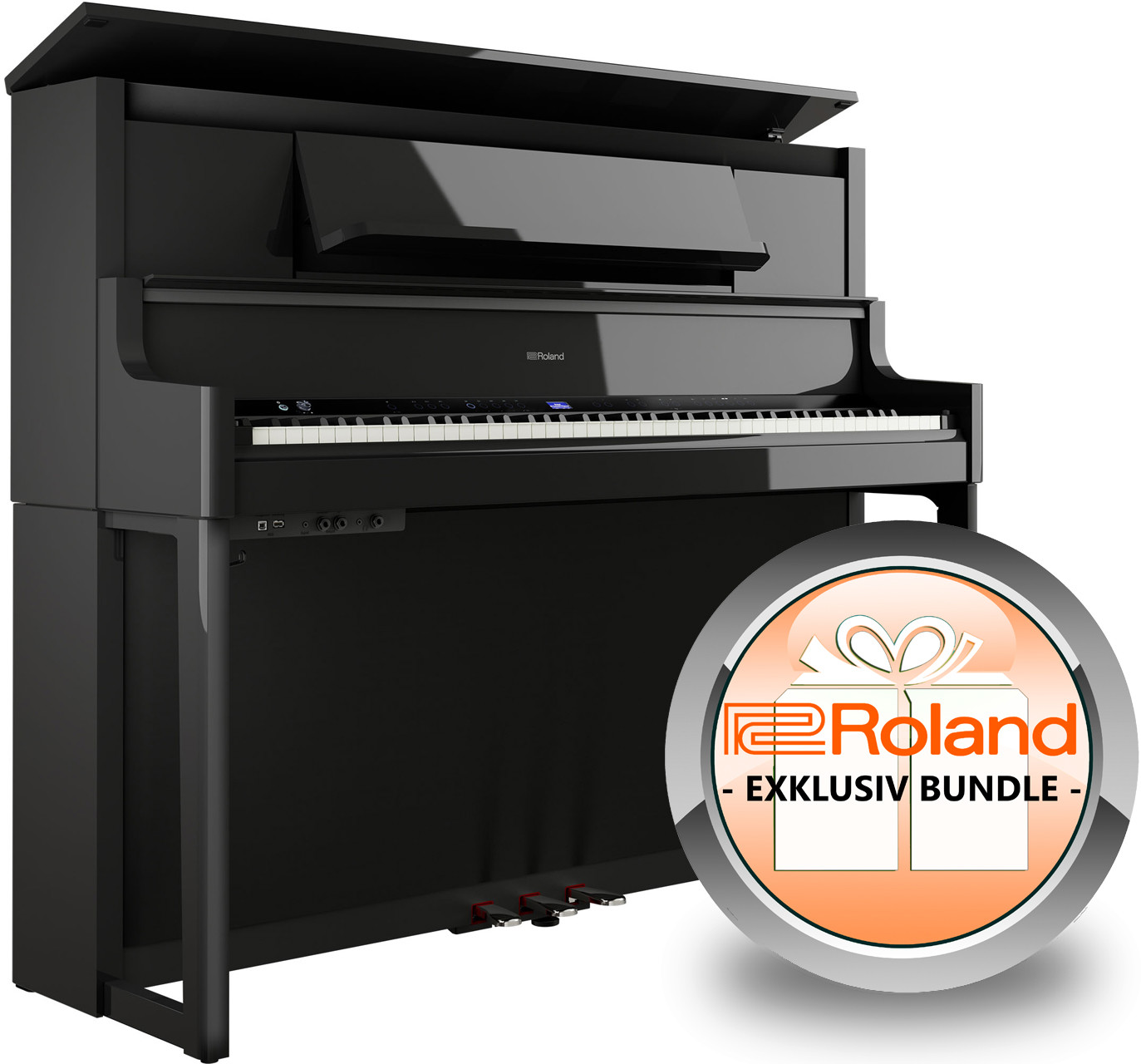Roland LX-9 PE Digitalpiano Polished Ebony - Schwarz Hochglanz - Exklusiv-Bundle